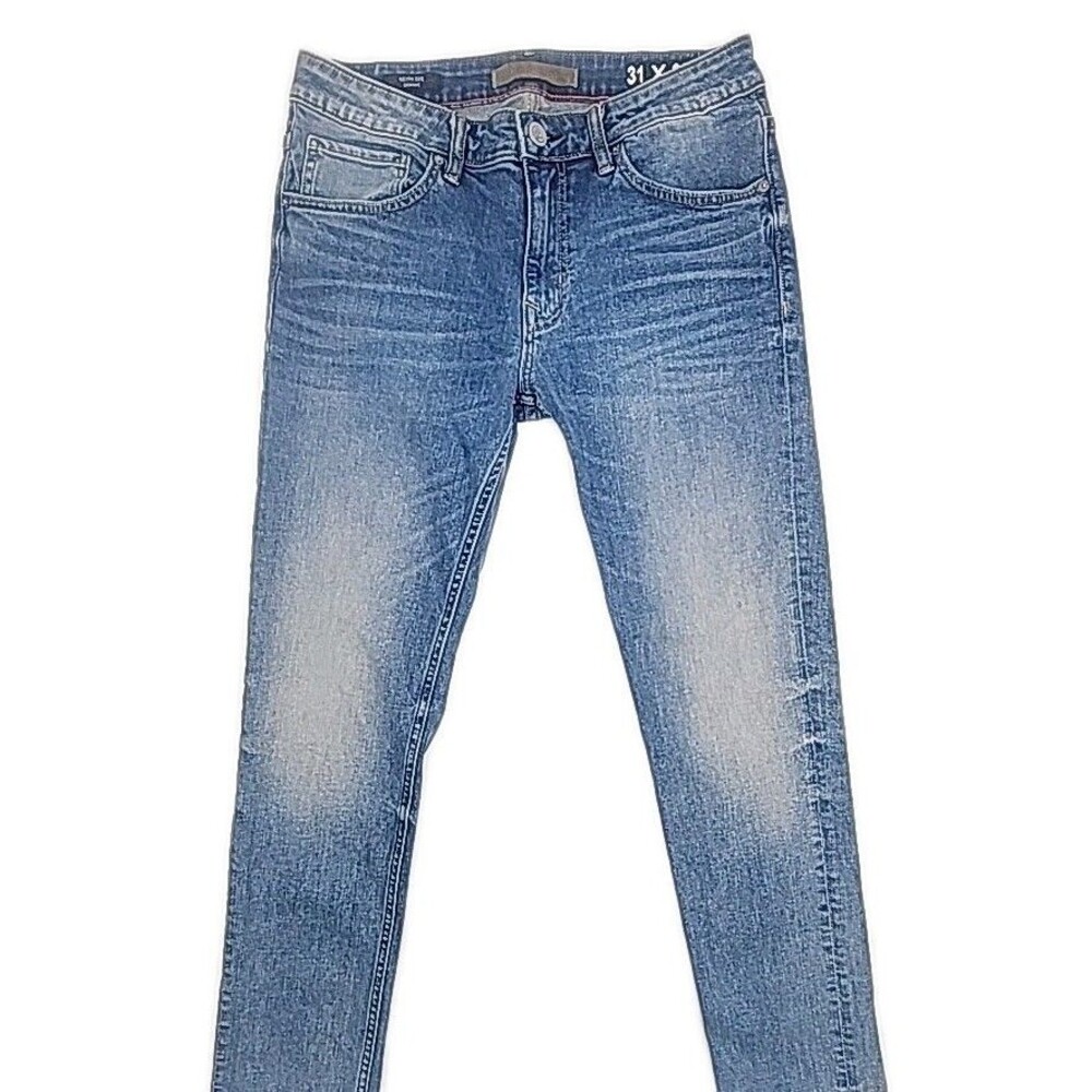 Vigoss Jeans Keith 320 Skinny Men Size 31 x 32 Stretch Denim Light Wash Zip